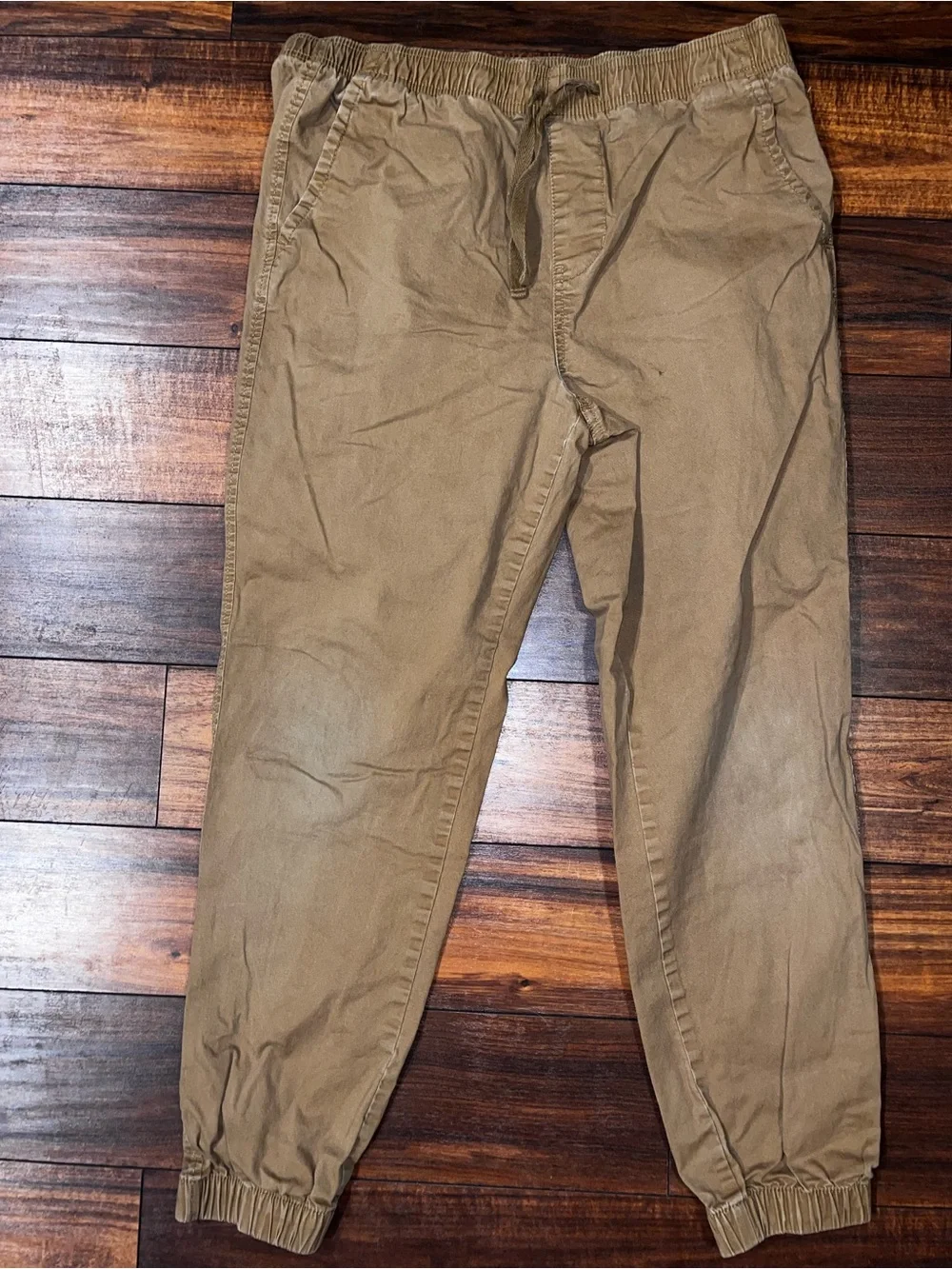 Aeropostale Men's Tan Drawstring Jogger Chinos